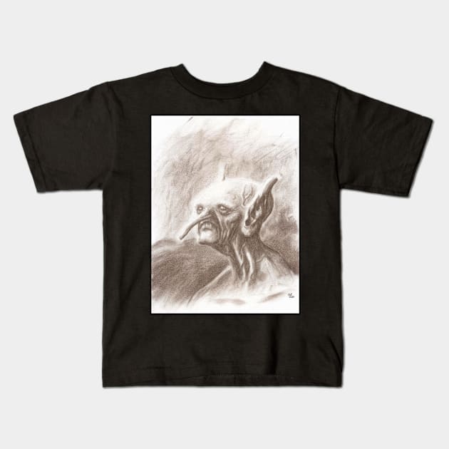 Elderly Goblin (Goblin Ancião) Kids T-Shirt by EderArt